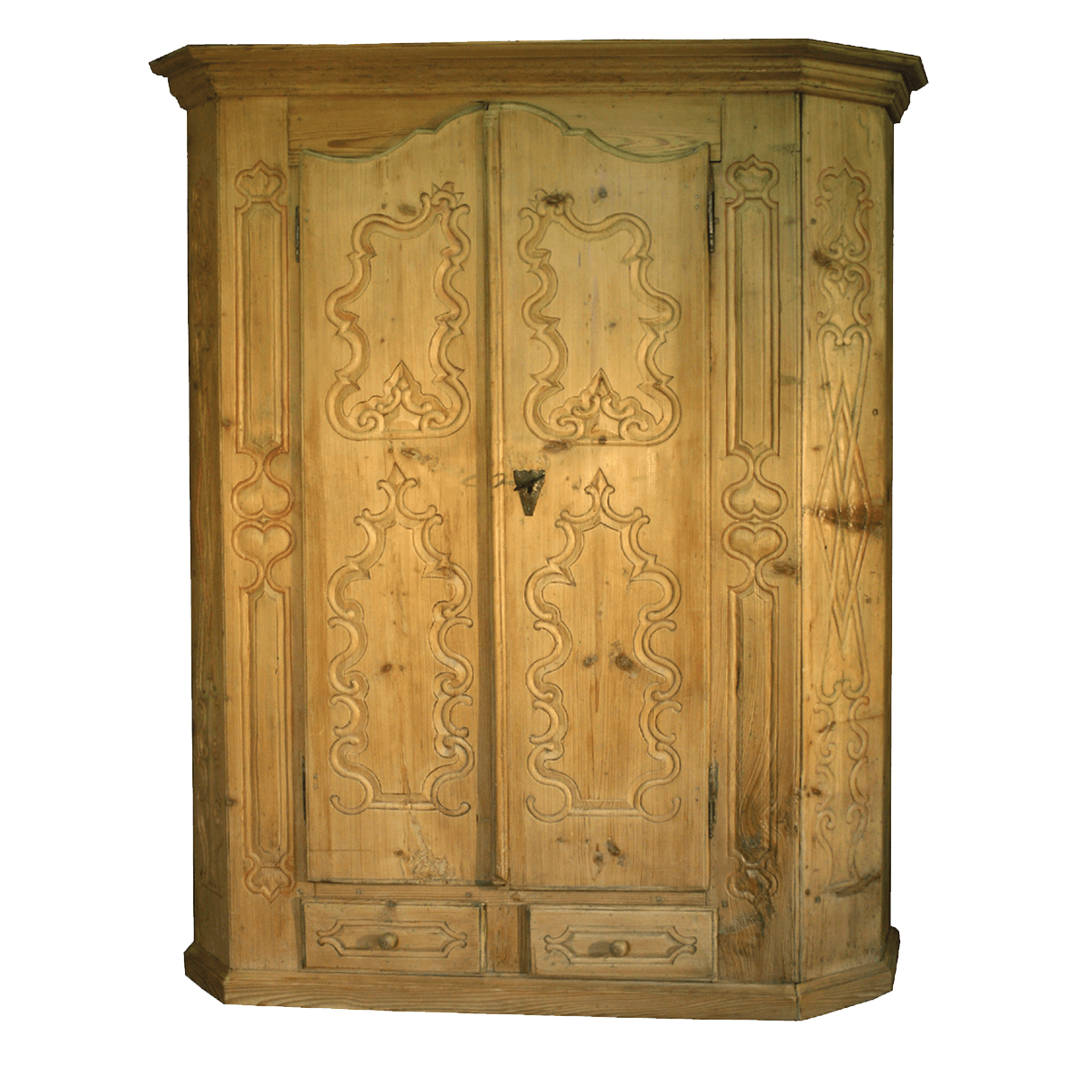 Armoire baroque sculptée à 2 portes