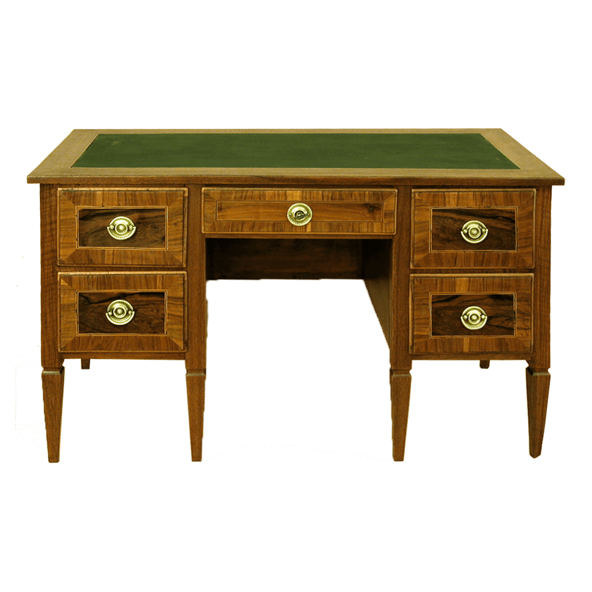 Bureau plat Louis XVI à 5 tiroirs