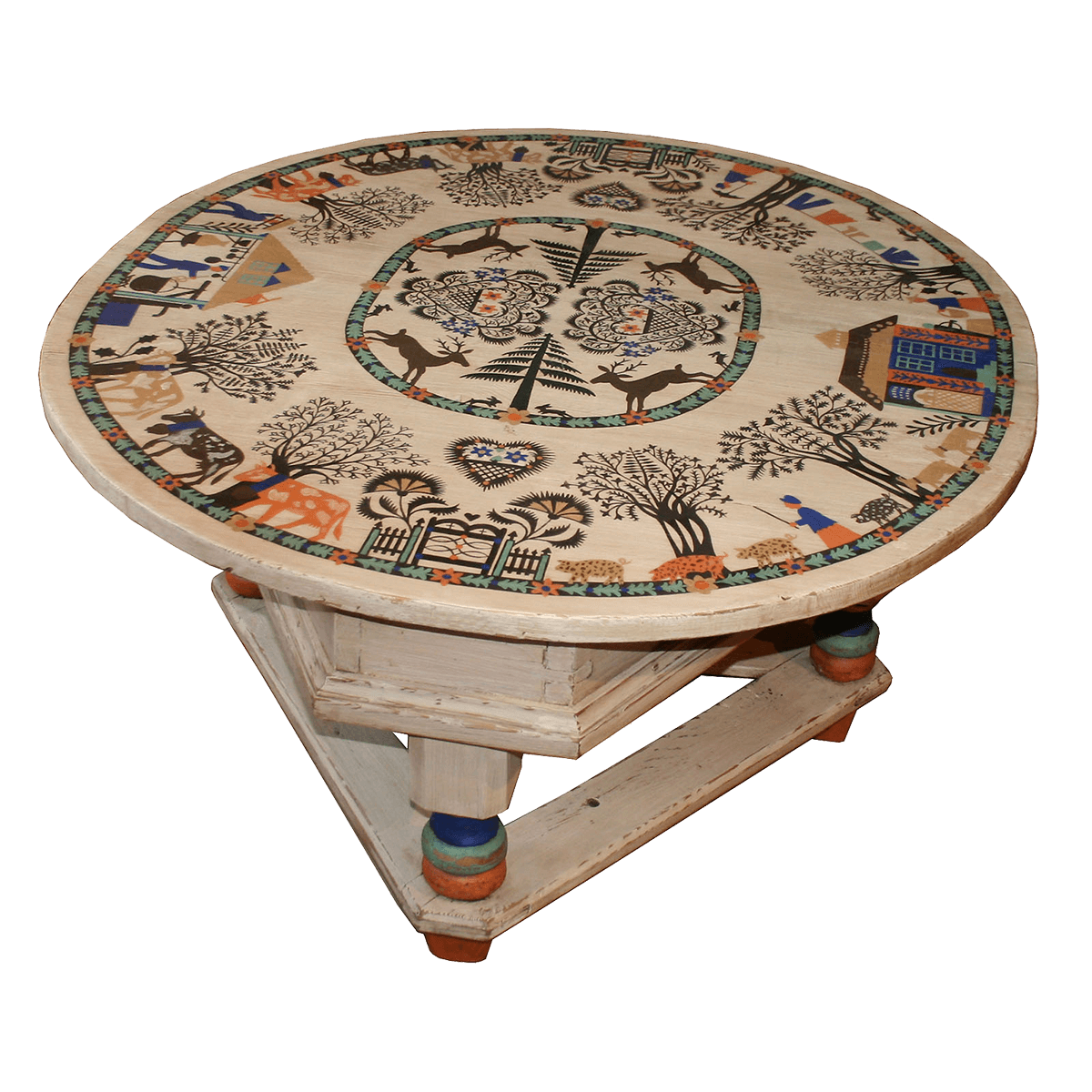 Table basse au décor récent (inspiration d’après Hauswirth)