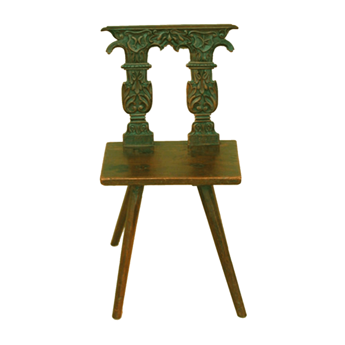 Escabelle à potence sculptée avec armoiries