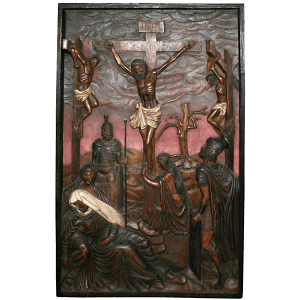 Haut-relief, crucifixion de Jésus