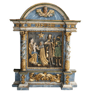 Exceptionnel tabernacle (visite des rois-mages à l’enfant Jésus)