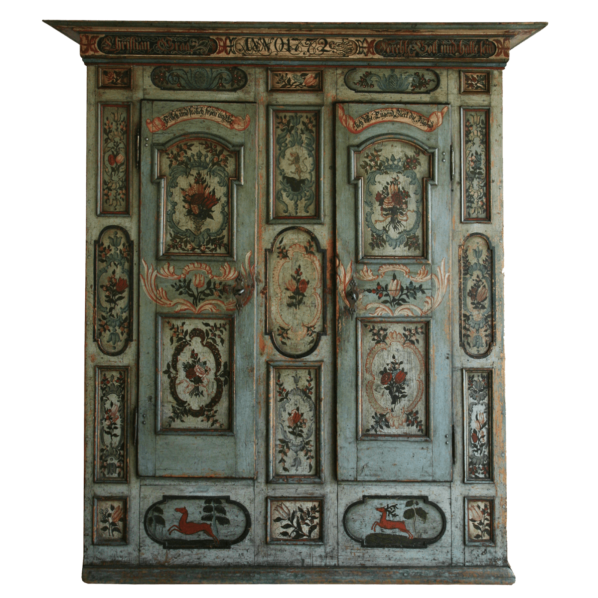 Exceptionnelle armoire peinte du Simmental