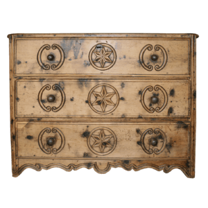 Commode sculptée à 3 tiroirs