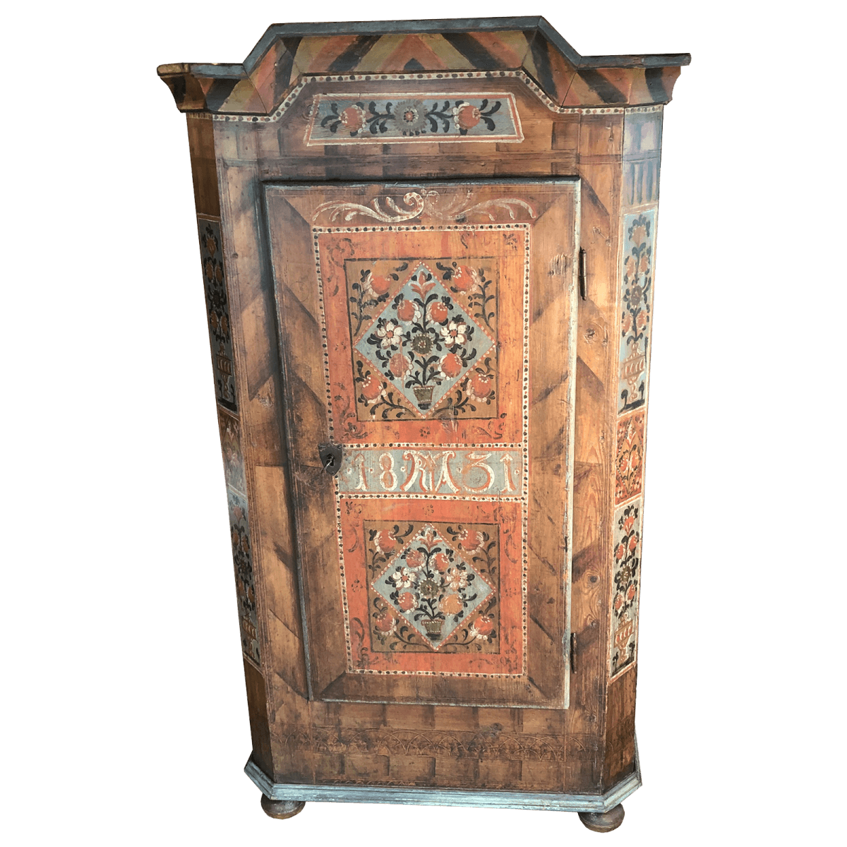 Armoire peinte à une porte