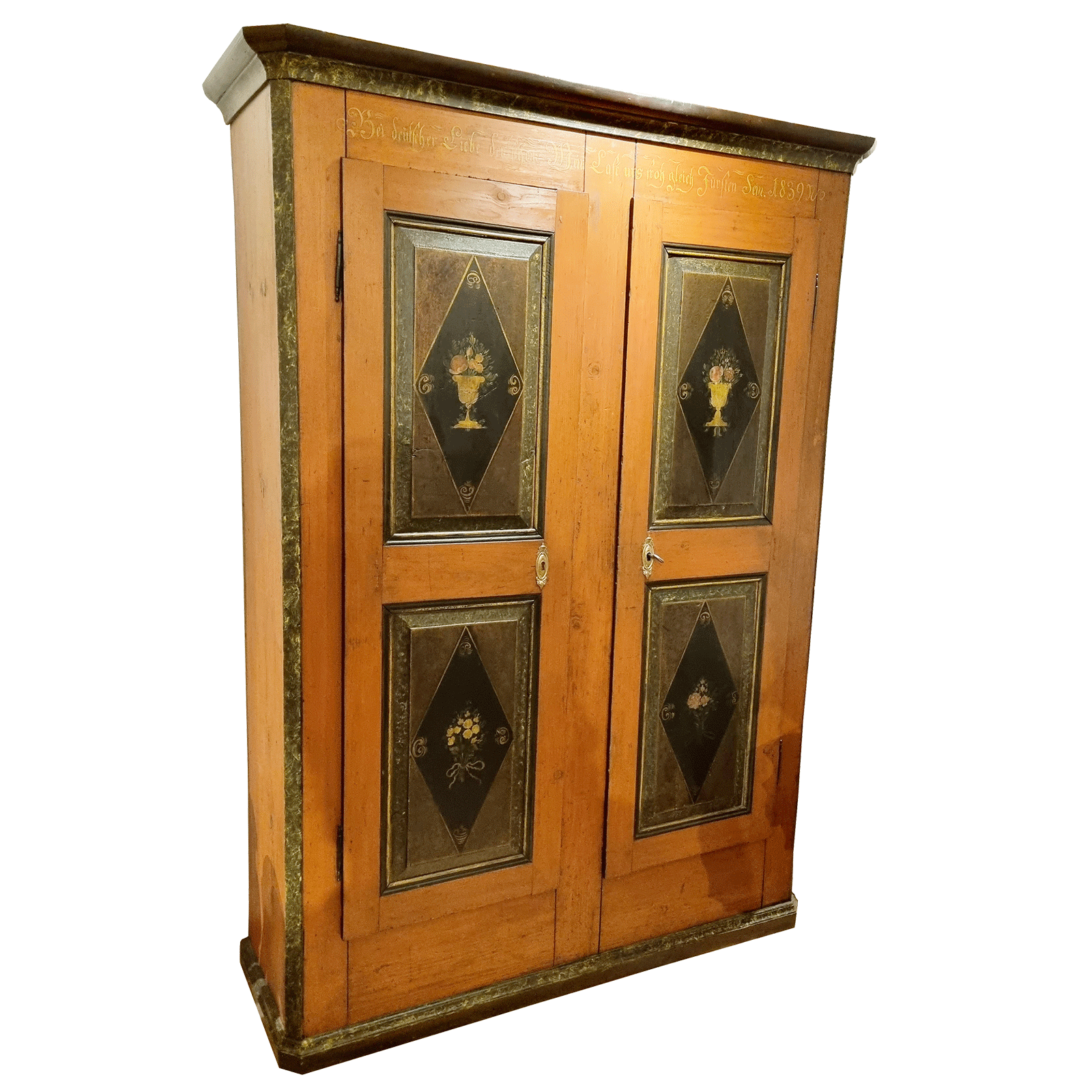 Armoire peinte à deux portes - 1839