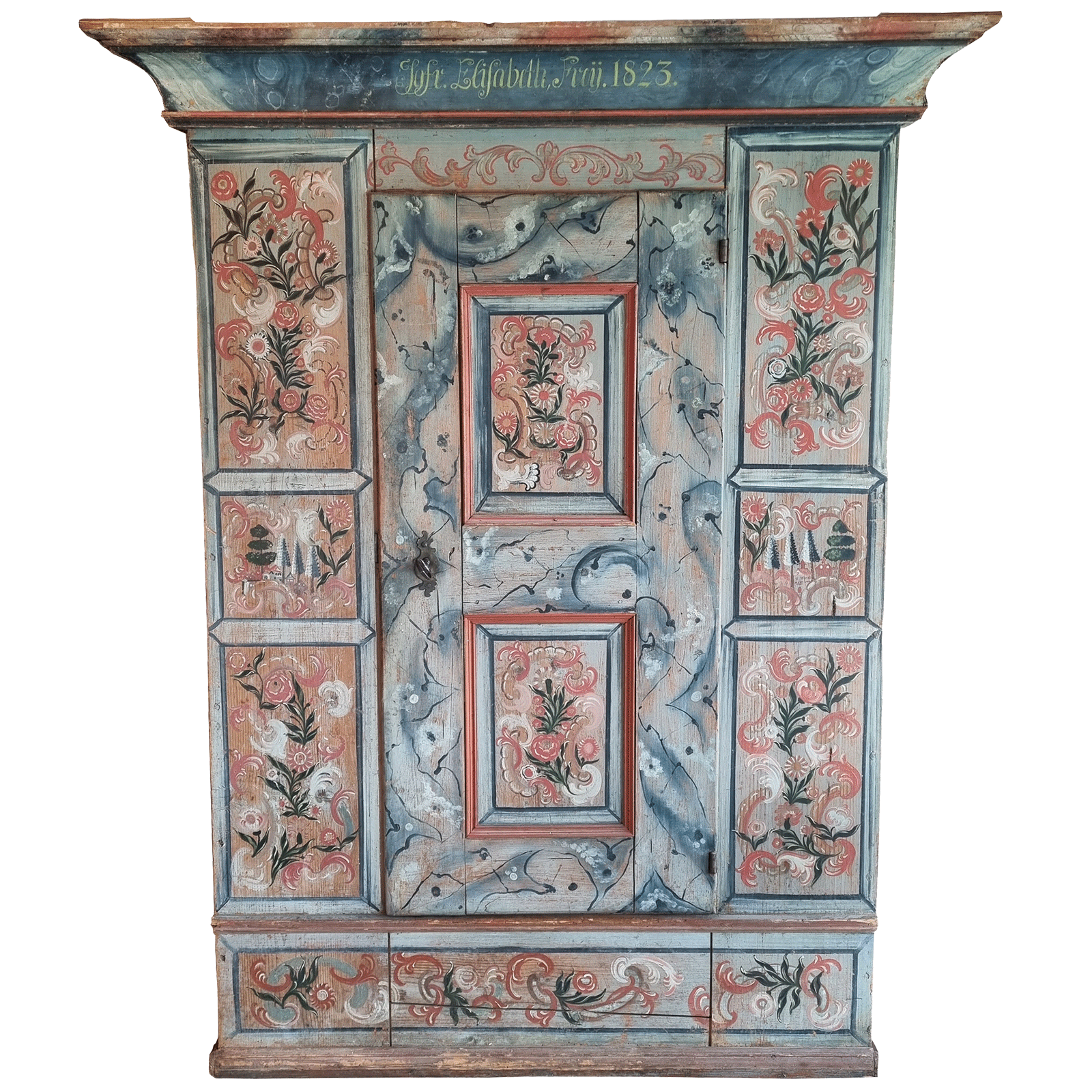 Armoire peinte de 1823
