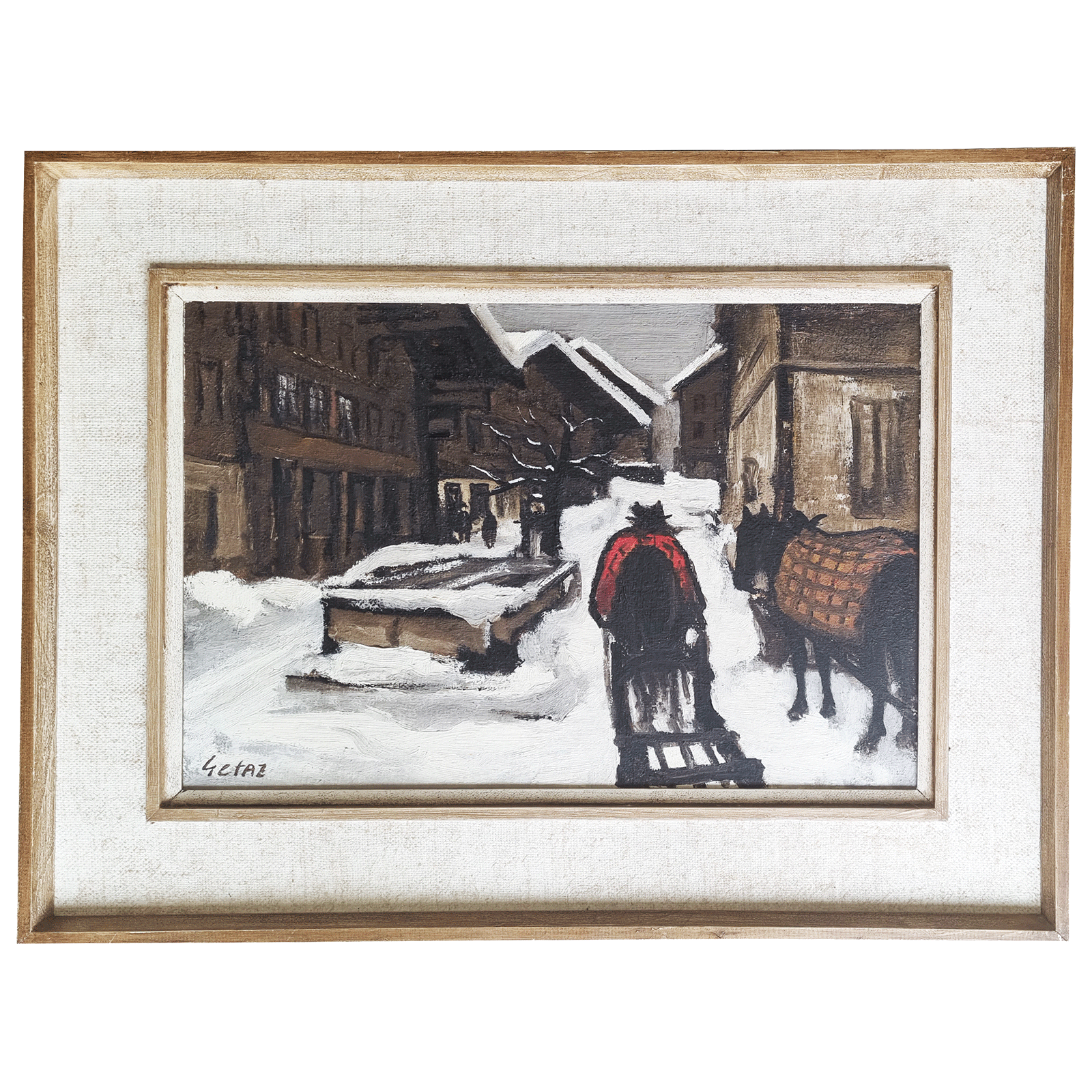 Huile sur toile de Jean-Louis Gétaz (1931-2002)
