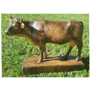 Vache en bois sculptée de Brienz