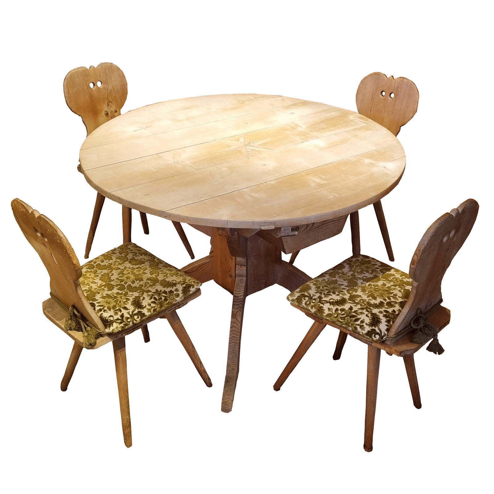 Table ronde et ses 4 chaises