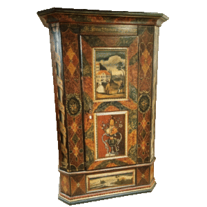 Armoire appenzelloise peinte de 1812 - 1 porte