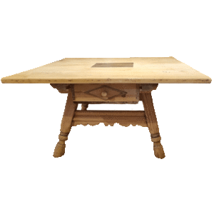 Table Vieux Suisse transformée en table basse
