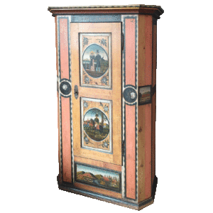 Armoire peinte à une porte