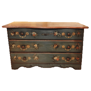 Commode bernoise peinte à 3 tiroirs