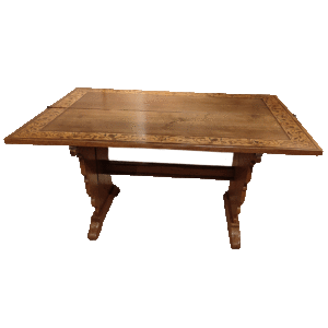 Table à volets marquetée (pliable)