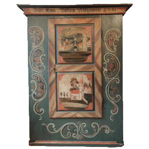 Armoire peinte à une porte