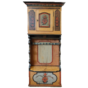 Meuble de fourneau peint