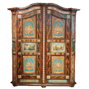 Armoire peinte à deux portes