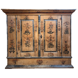 Magnifique armoire peinte à deux portes